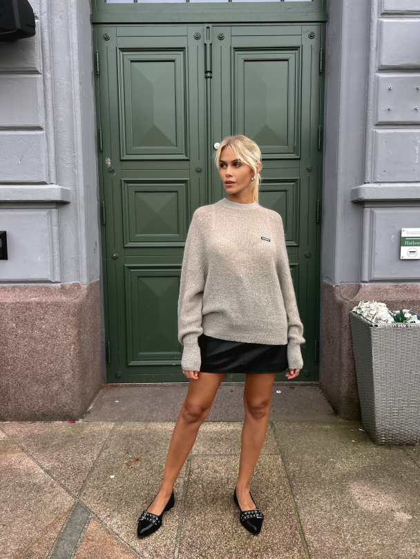 Light Knit Logo Sweater - Ghost Gray  - Image 4