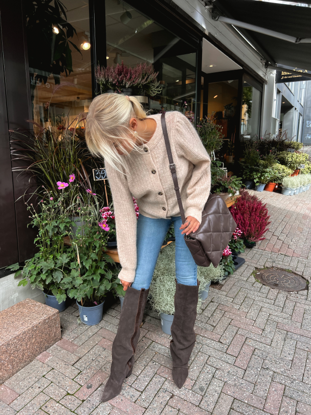Lulu Structure Knit Cardigan - Birch - Image 5