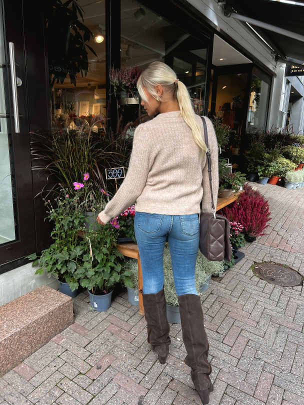 Lulu Structure Knit Cardigan - Birch - Image 6