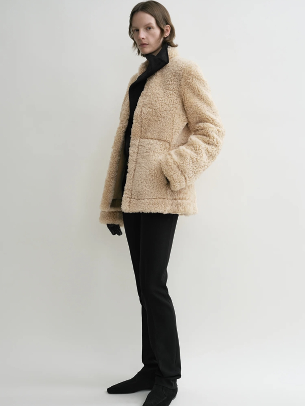 Cinched Shearling Jacket - Image 2