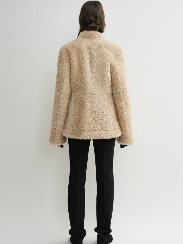 Cinched Shearling Jacket - Image 4