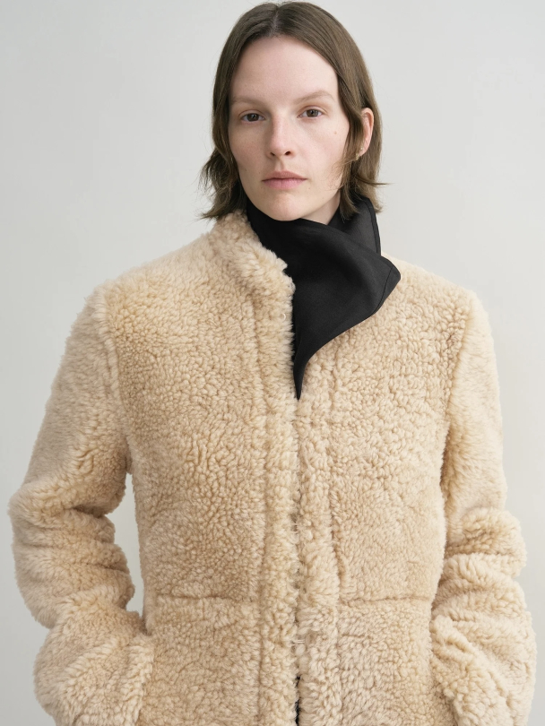 Cinched Shearling Jacket - Image 5