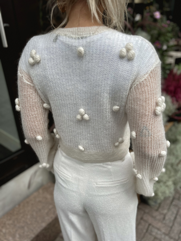 Light Knit Sweater - Egret  - Image 3