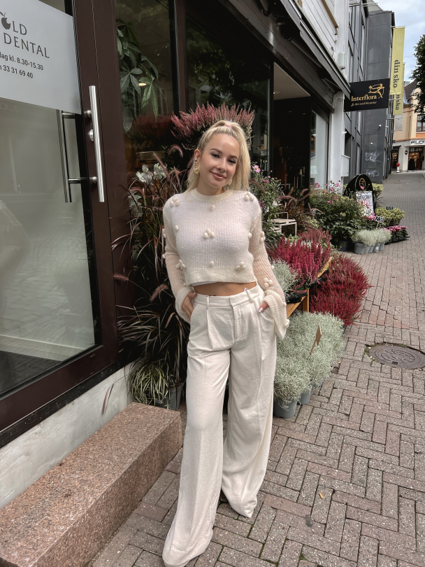 Light Knit Sweater - Egret  - Image 5