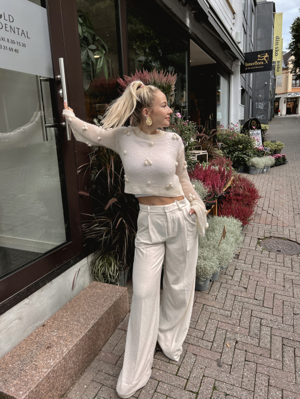 Light Knit Sweater - Egret  - Image 6
