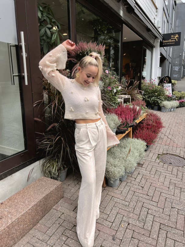 Light Knit Sweater - Egret  - Image 7