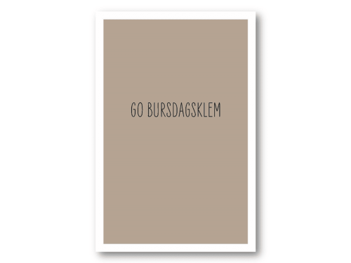 PAPIRKORT - GO BURSDAGSKLEM | 10X15 CM