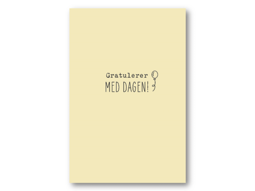 PAPIRKORT - GRATULERER MED DAGEN | 10X15 CM