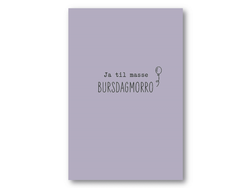 PAPIRKORT - MASSE BURSDAGSMORRO| 10X15 CM