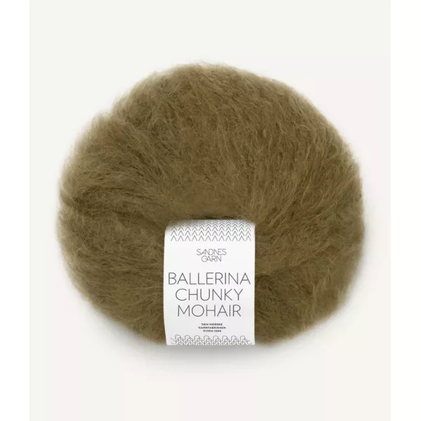 Ballerina chunky Mohair Dark Olive'