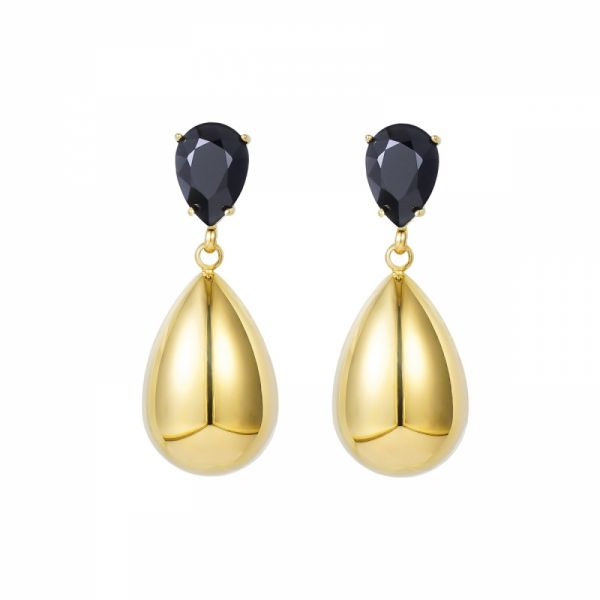 Destiny Drop Earring Black/Gold