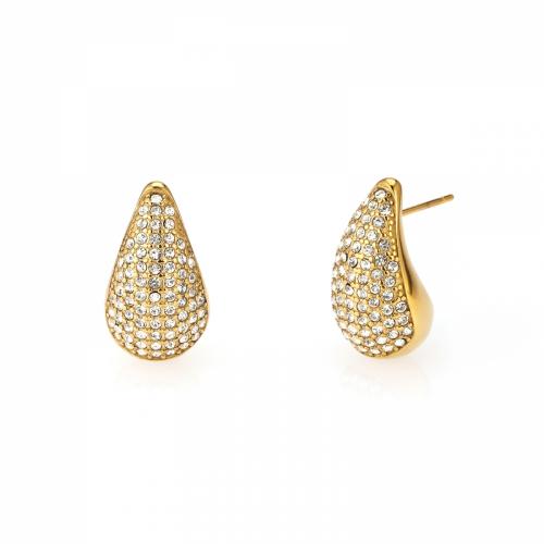 Drop Crystal Stud Earring