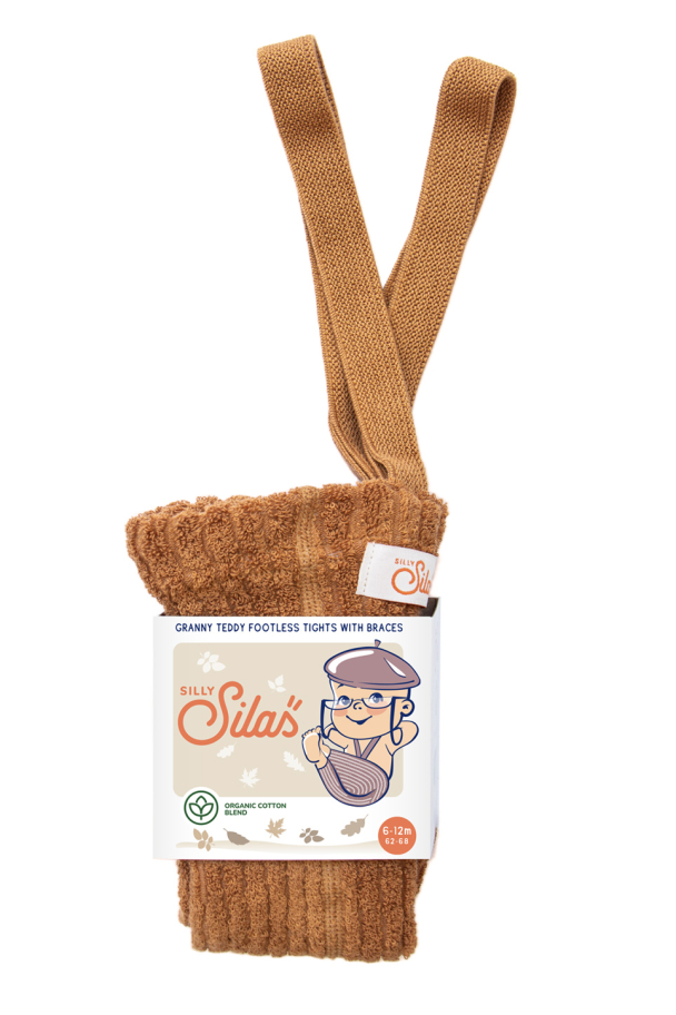 Granny Teddy Footless Tights - Amber - Image 1