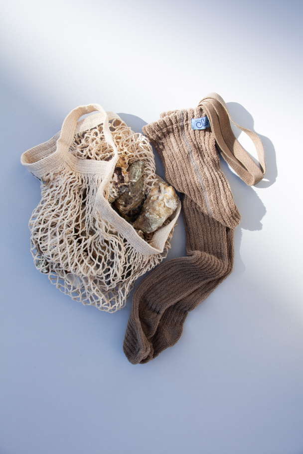 Granny Teddy Footed Tights - Oyster Grey - Image 2