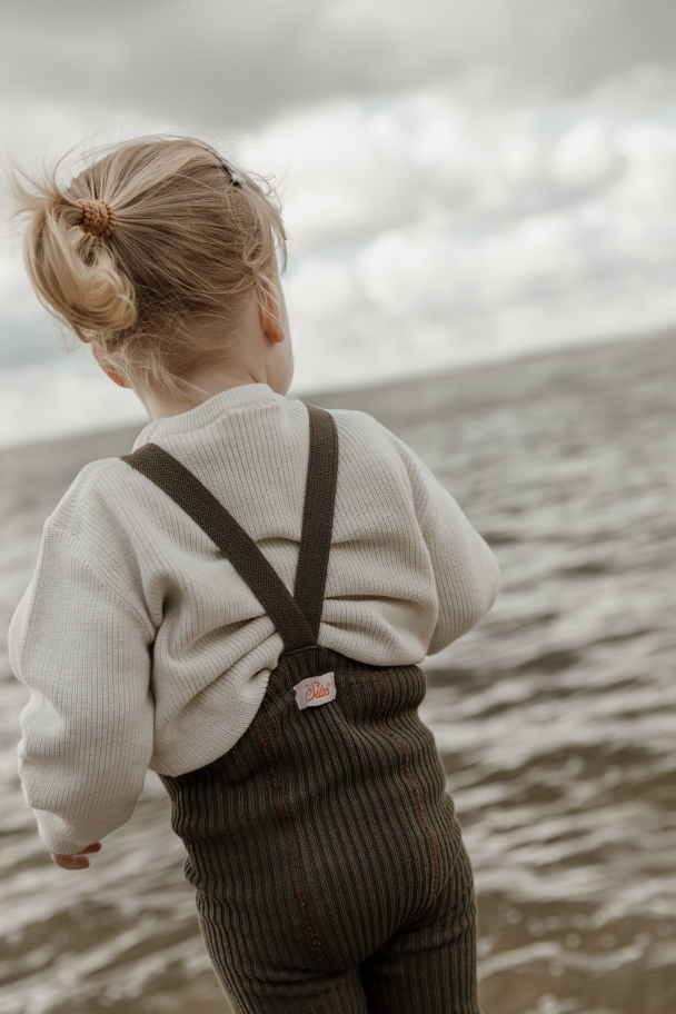 Hippy Footless Tights - Seaweed Brown - Image 3