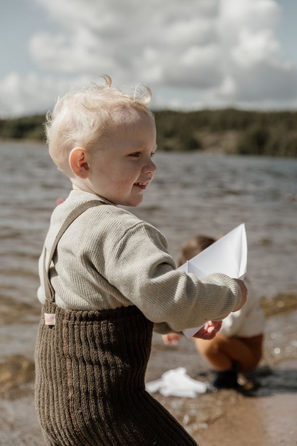 Granny Teddy Footless Tights - Seaweed Brown - Image 3