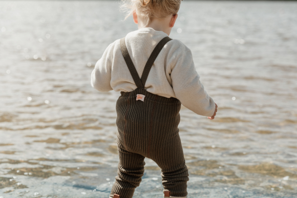 Hippy Footless Tights - Seaweed Brown - Image 4