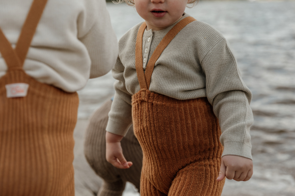 Granny Teddy Footless Tights - Amber - Image 3