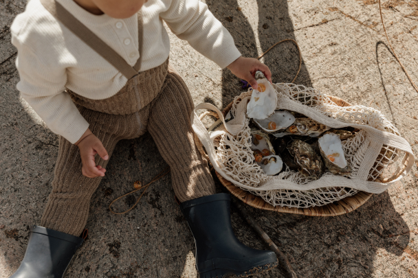 Granny Teddy Footed Tights - Oyster Grey - Image 5