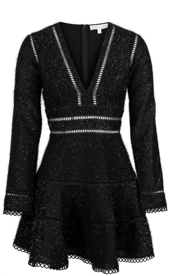 Ellie Dress - Black Glitter  - Image 2