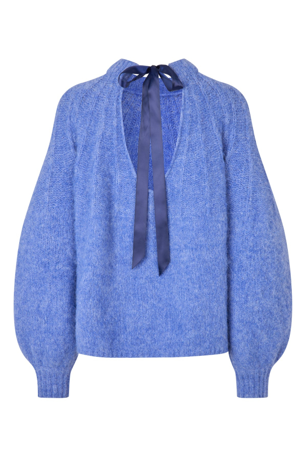 Patrisia Bow Knit Pullover - Blue - Image 2