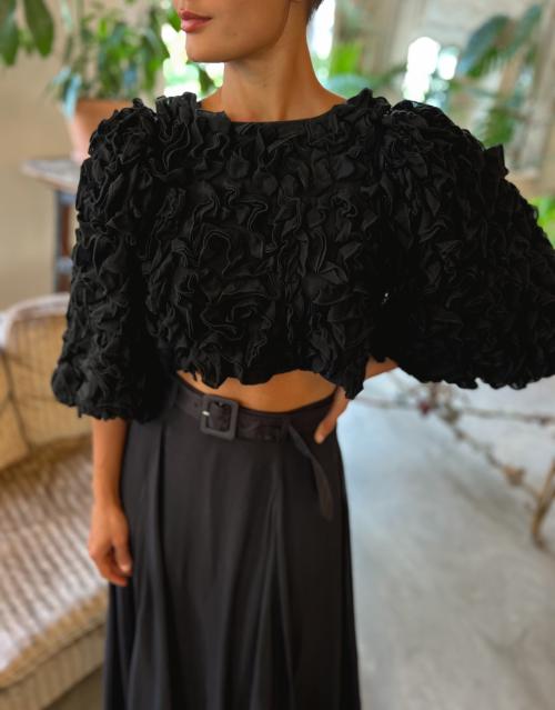 Organza Top - Black