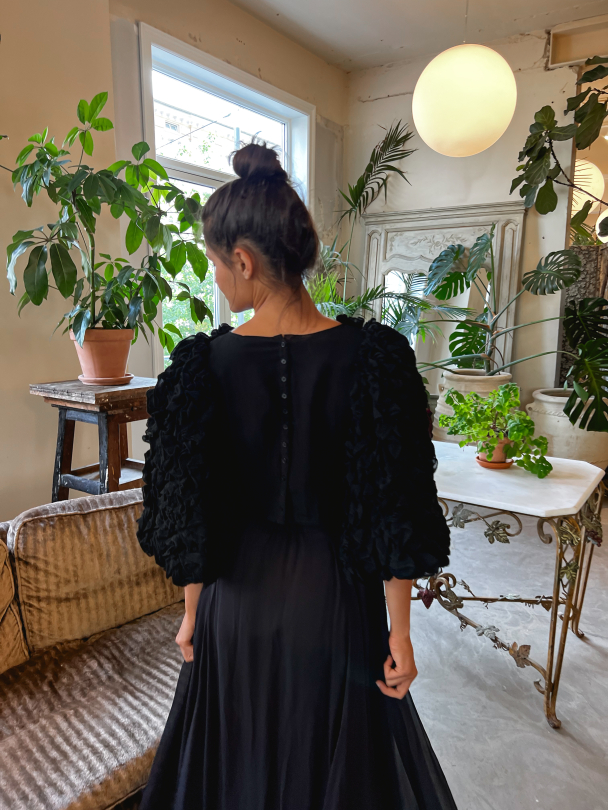 Organza Top - Black - Image 5