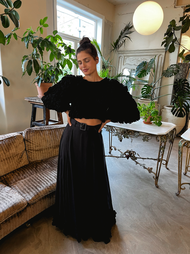 Organza Top - Black - Image 7