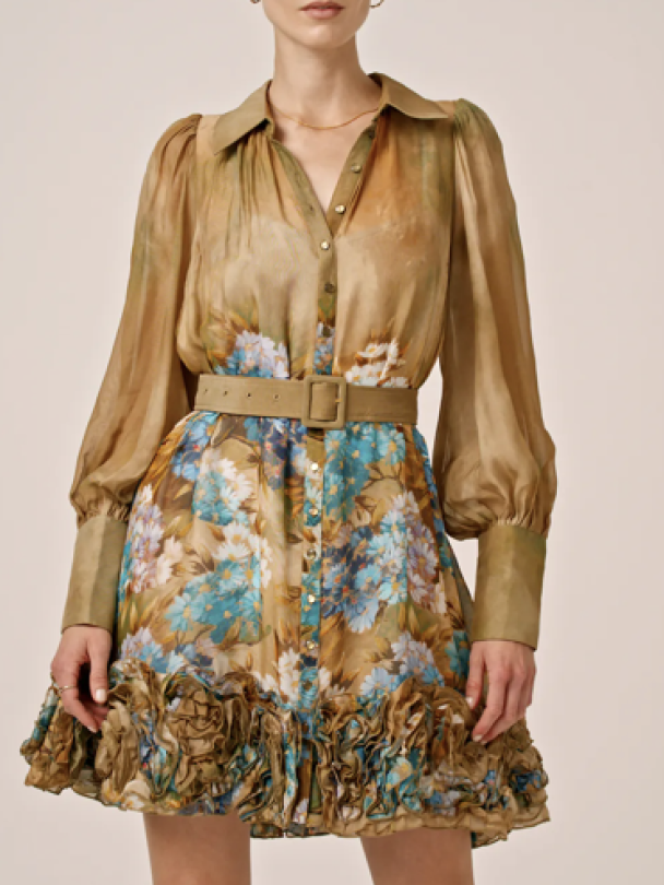 Organza Mini Dress - Forest Flower  - Image 3