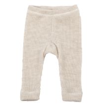 Bukse Ull Rib - Creme Melange
