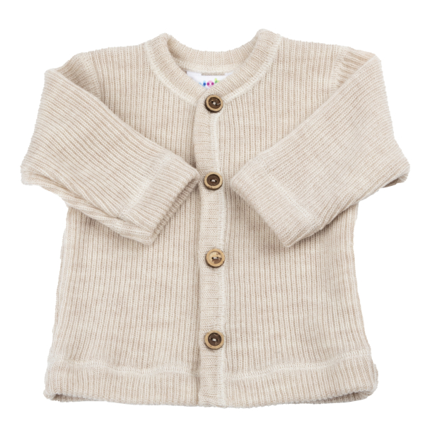 Cardigan Ull Rib - Creme Melange