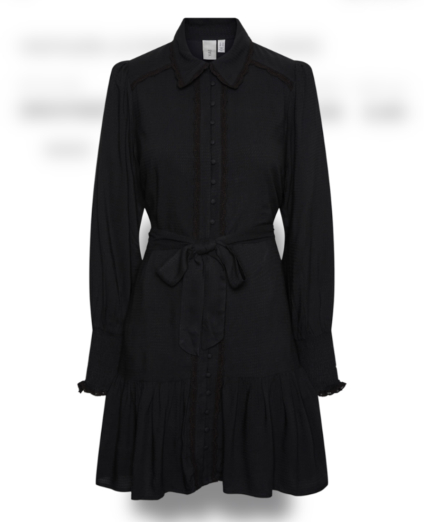 Tilera Shirt Dress - Black - Image 1