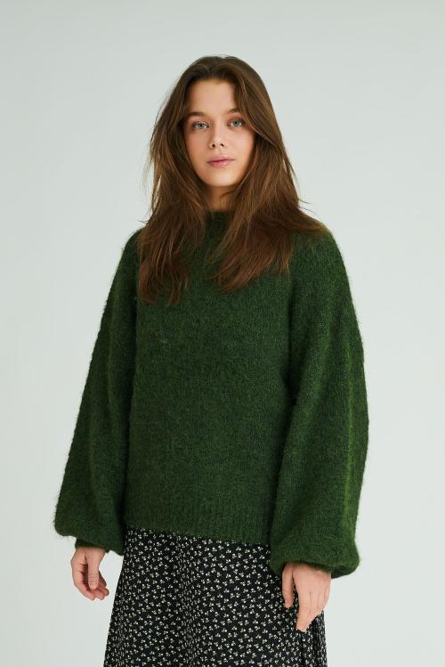 Patrisia solid knit pullover - Dark Green