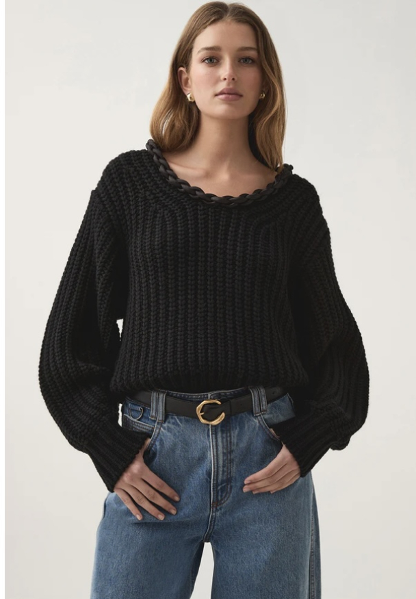 Entwined Oversized Knit- Black  - Image 1