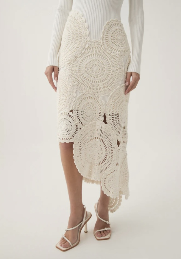 Mosaic Crochet Midi Dress - Image 5