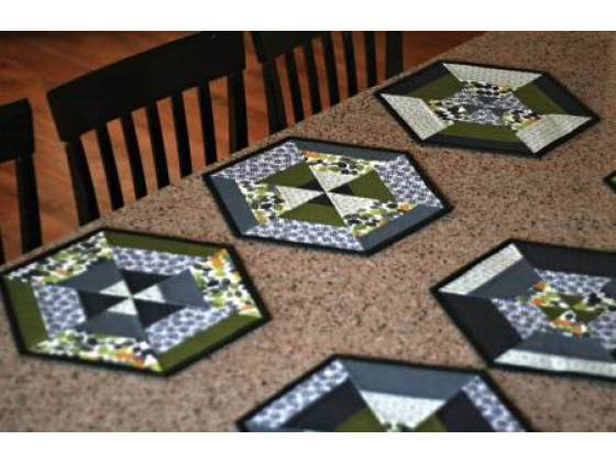 Set of 6 Hexie Placemats # CLPGER001