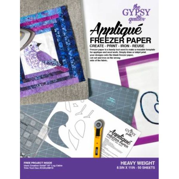  TGQFP811H Gypsy Quilter Freezer Paper 8 1/2in x 11in Heavy Weight 50ct # 