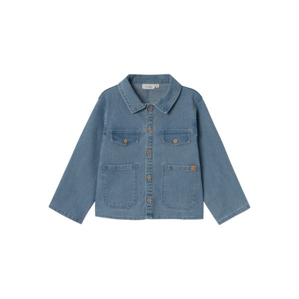 Okaja Shirt, Medium Blue Denim - Lil' Atelier