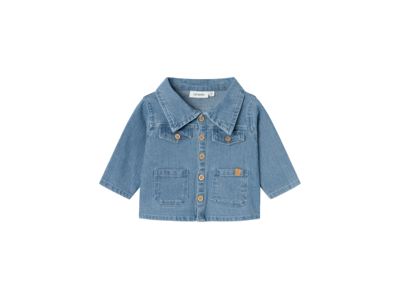 Okaja DNM Shirt, Medium Blue Denim - Lil' Atelier