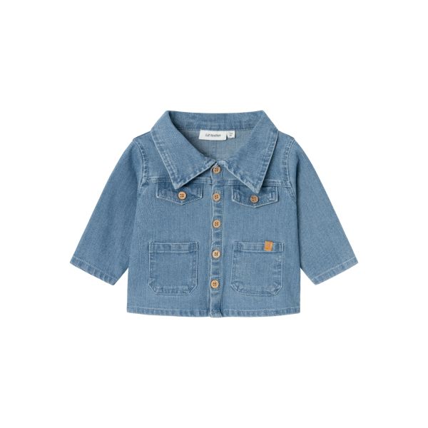 Okaja DNM Shirt, Medium Blue Denim - Lil' Atelier