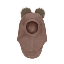 Balaclava Wool Alpaca PomPoms - Withered Rose