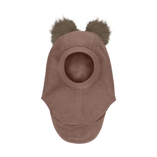 HUTTEliHUT | Balaclava Wool Alpaca PomPoms - Withered Rose