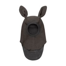 Balaclava Ears Wool - Dark Brown Melange