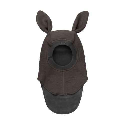 HUTTEliHUT - BALACLAVA BUNNY WOOL DARK BROWN MELANGE