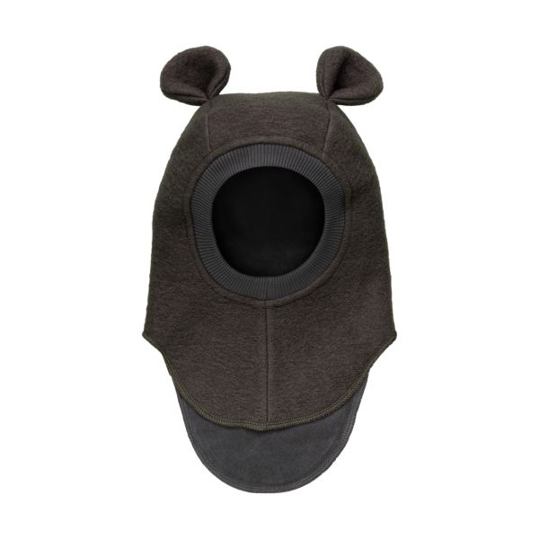 HUTTEliHUT - BALACLAVA BEAR WOOL DARK BROWN MELANGE