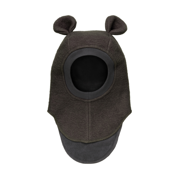 Balaclava Ears Wool - Dark Brown Melange - Image 1
