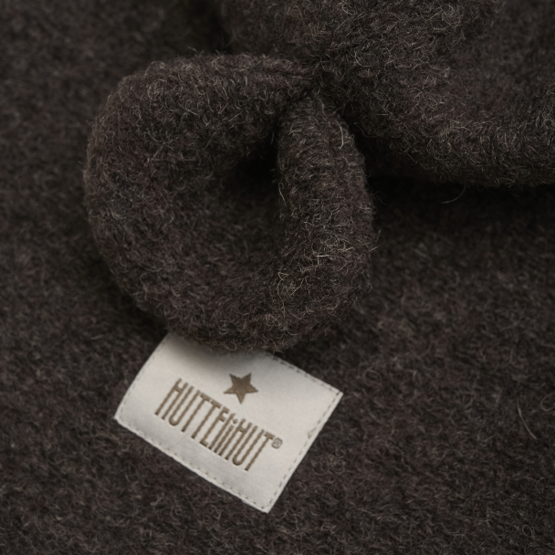 Balaclava Ears Wool - Dark Brown Melange - Image 3