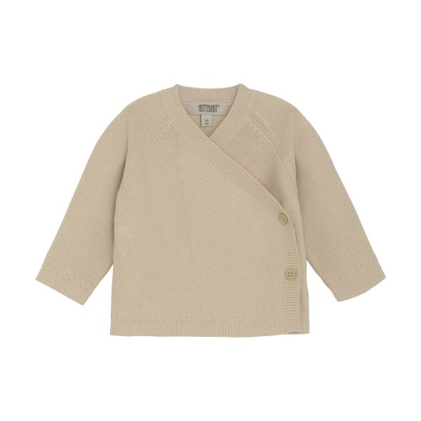 HUTTEliHUT - CARDIGAN WRAP KNIT CEMENT