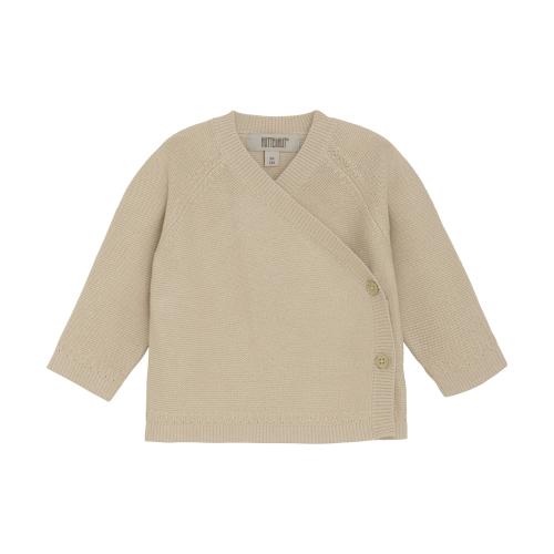 HUTTEliHUT - CARDIGAN WRAP KNIT CEMENT