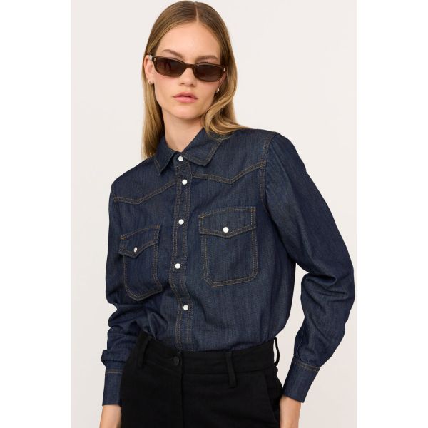 CATE SHIRT - RINSE DENIM